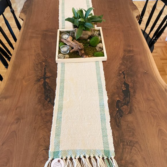Handwoven Table Runner - Cotton and Wool - Picture 3 of 3